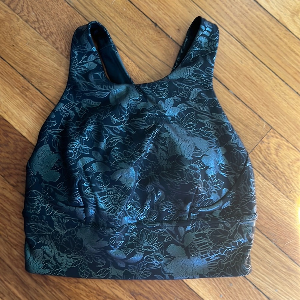 Lululemon metallic flower yoga top